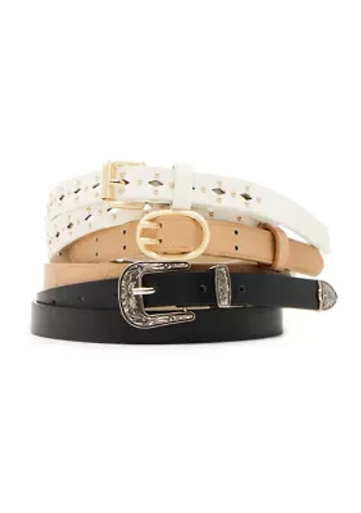 Western 3 for 1 Belt Set