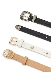 Western 3 for 1 Belt Set