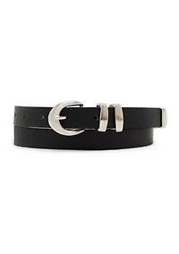 3 for 1 Double Keeper Oval Buckle and Western Heart Belt Set