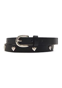 Polyurethane Pants + Heart Stud Black Out Bucket - Fully Perforated Belt Set
