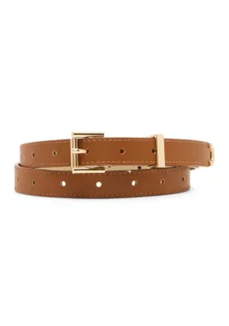 Star Buckle + Crinkle Polyurethane Keeper Belt Set