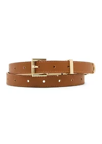 Star Buckle + Crinkle Polyurethane Keeper Belt Set