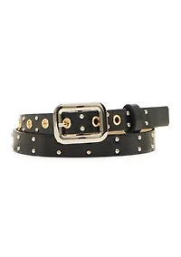 Star Buckle + Crinkle Polyurethane Keeper Belt Set