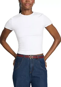 Star Buckle + Crinkle Polyurethane Keeper Belt Set