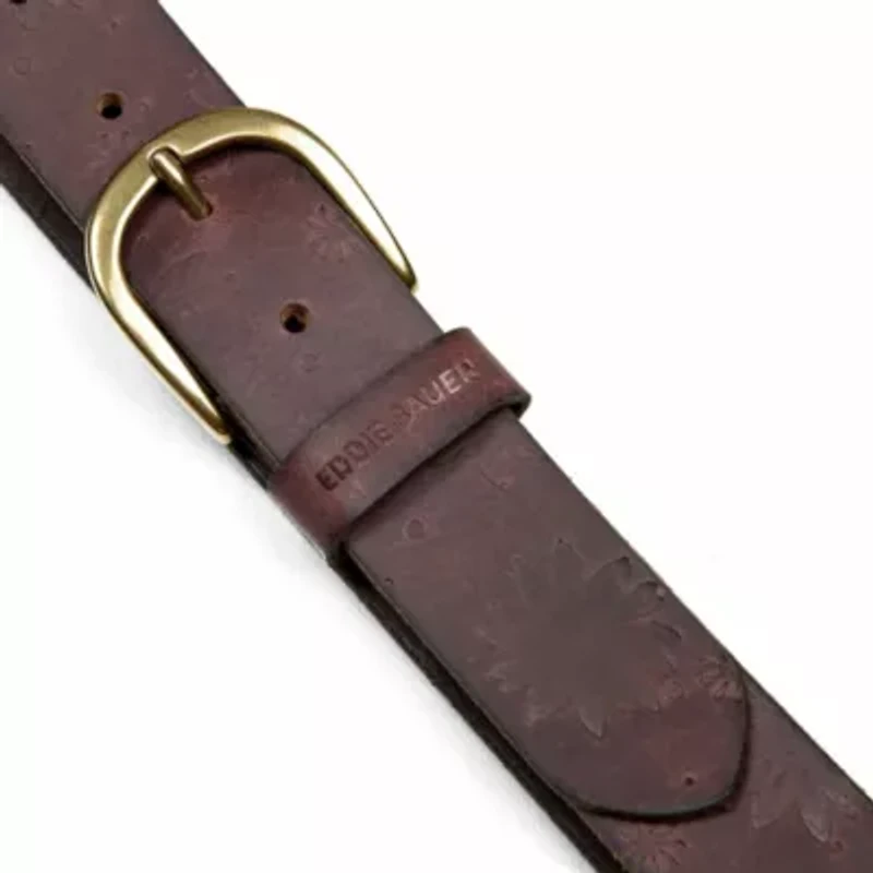 Floral Tooled Leather Belt