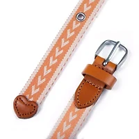 Cascade Woven Belt with Metal Buckle