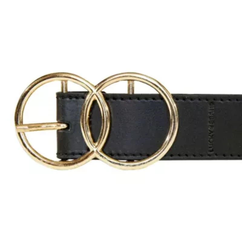 Leather Belt with Double Ring Buckle