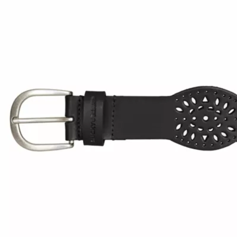 Tapered Perforated Leather Belt