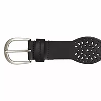Tapered Perforated Leather Belt