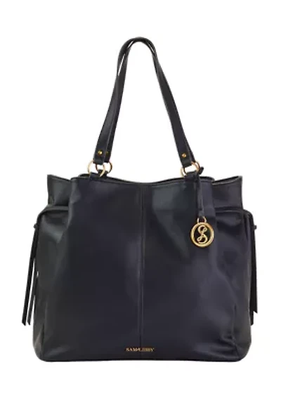 Distressed Faux Leather Tote 