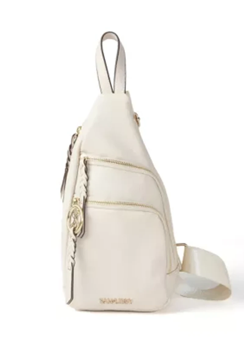 Distressed Polyurethane Sling Bag