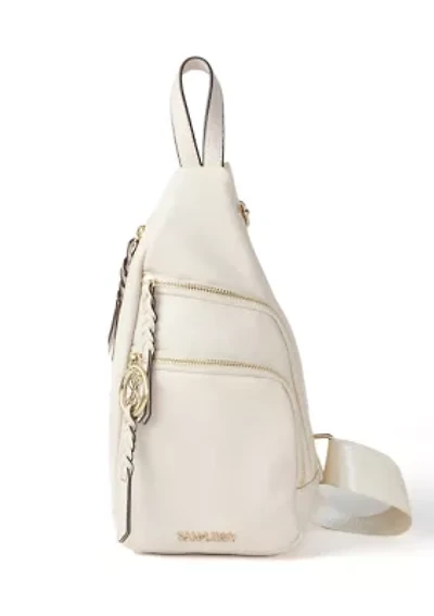 Distressed Polyurethane Sling Bag