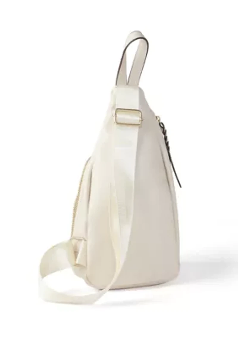 Distressed Polyurethane Sling Bag