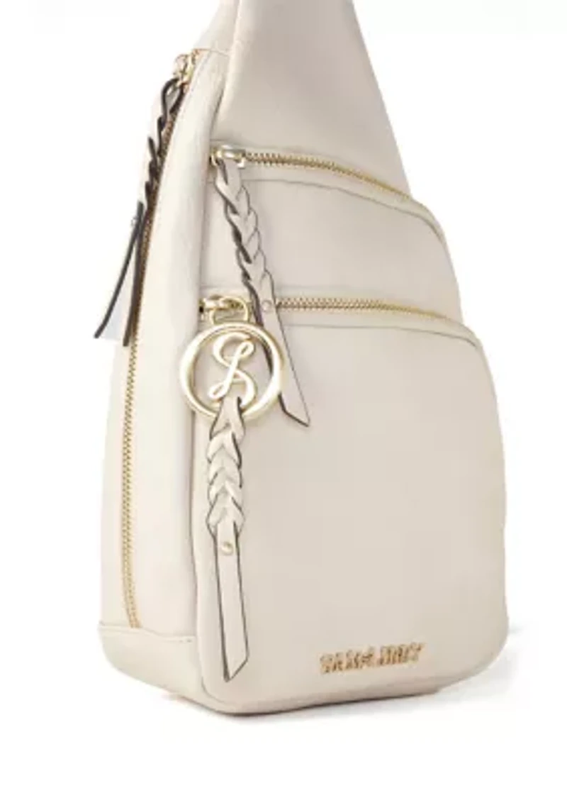 Distressed Polyurethane Sling Bag