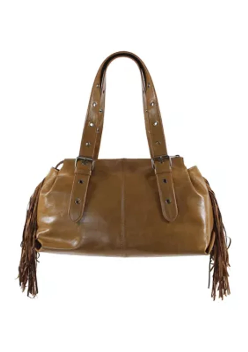Farrah Vegan Fringe Satchel Bag