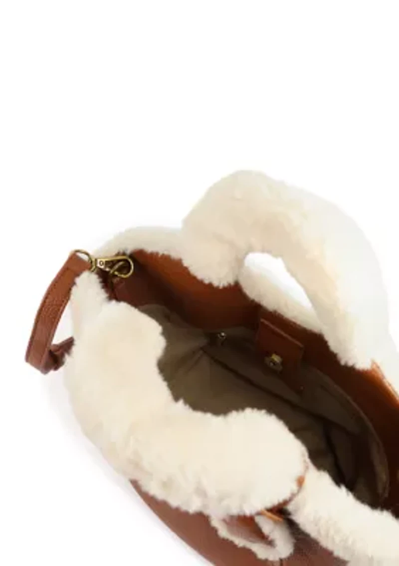 Willow Small Sherling Handle Crossbody Tote 