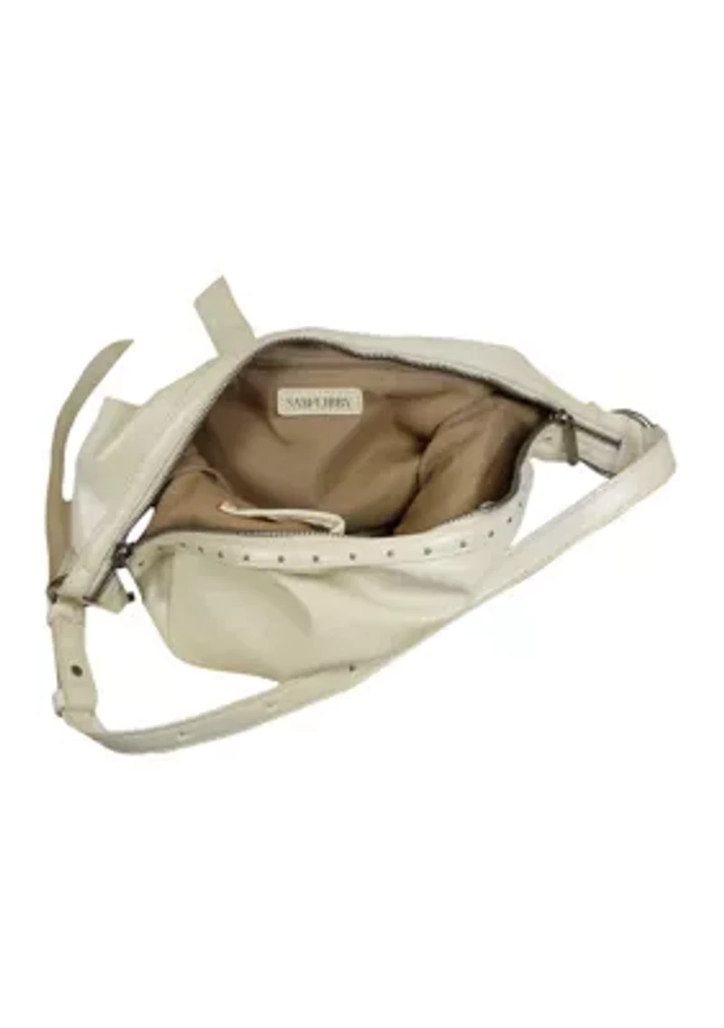 Farrah Studded Buckle Shoulder Bag