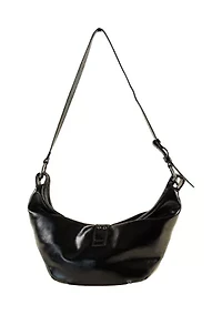 Farrah Studded Buckle Shoulder Bag