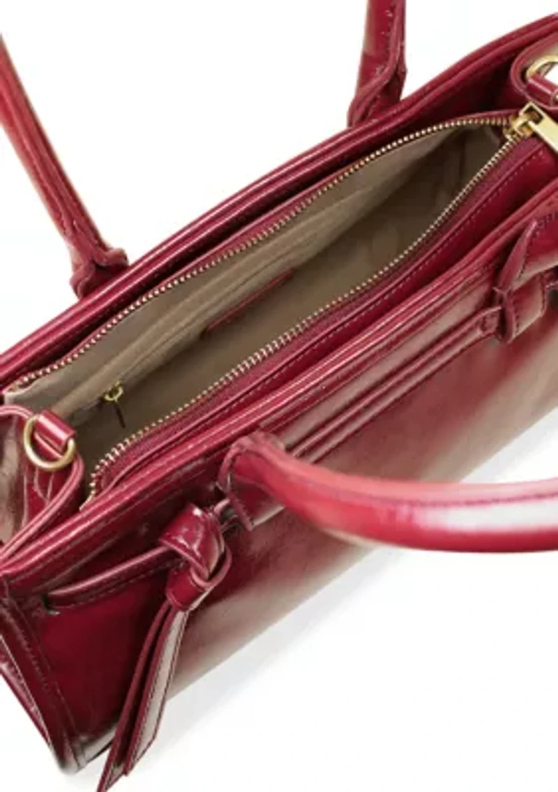 Onyx Belted Crackle Shoulder Bag 