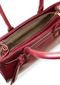 Onyx Belted Crackle Shoulder Bag 