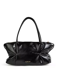 Perris High Shine Crinkle Medium Satchel