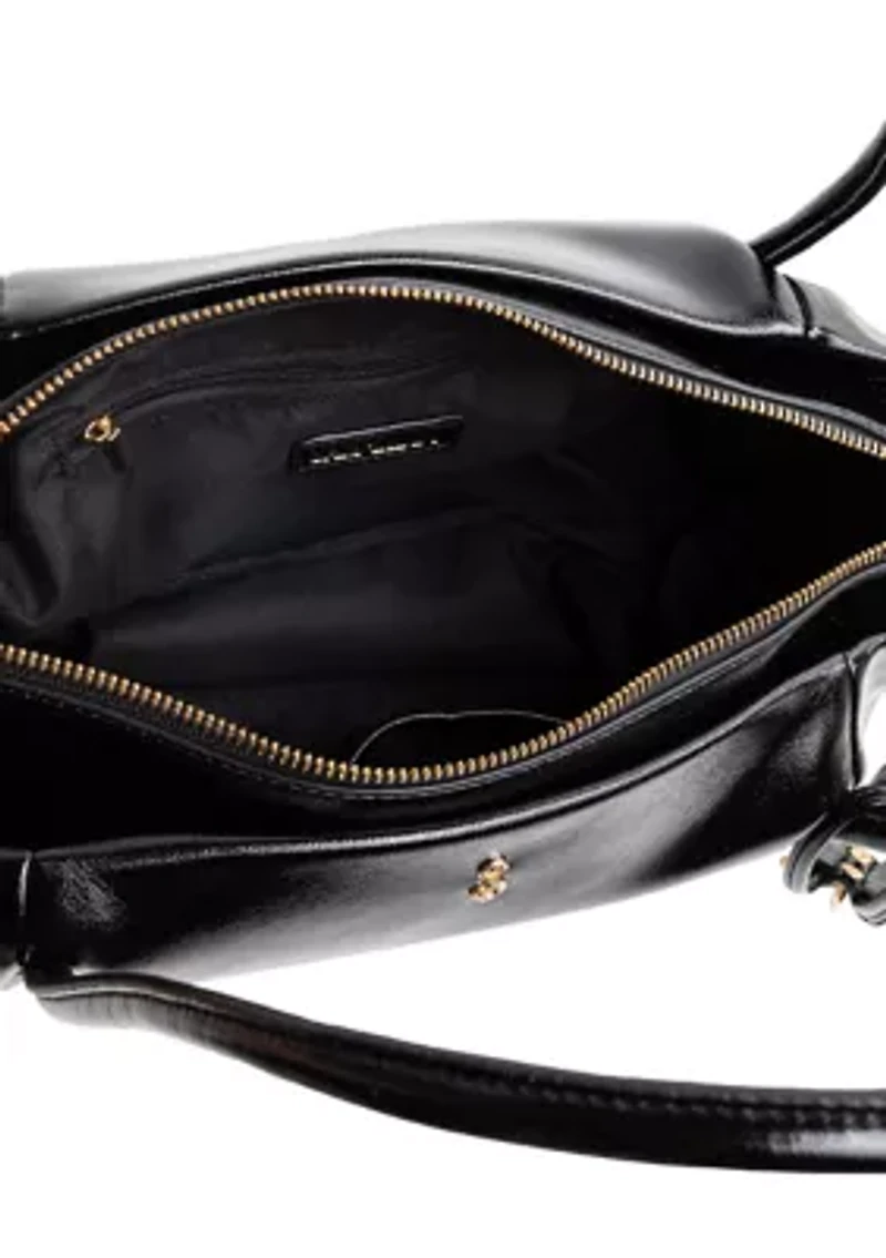 Perris High Shine Crinkle Medium Satchel