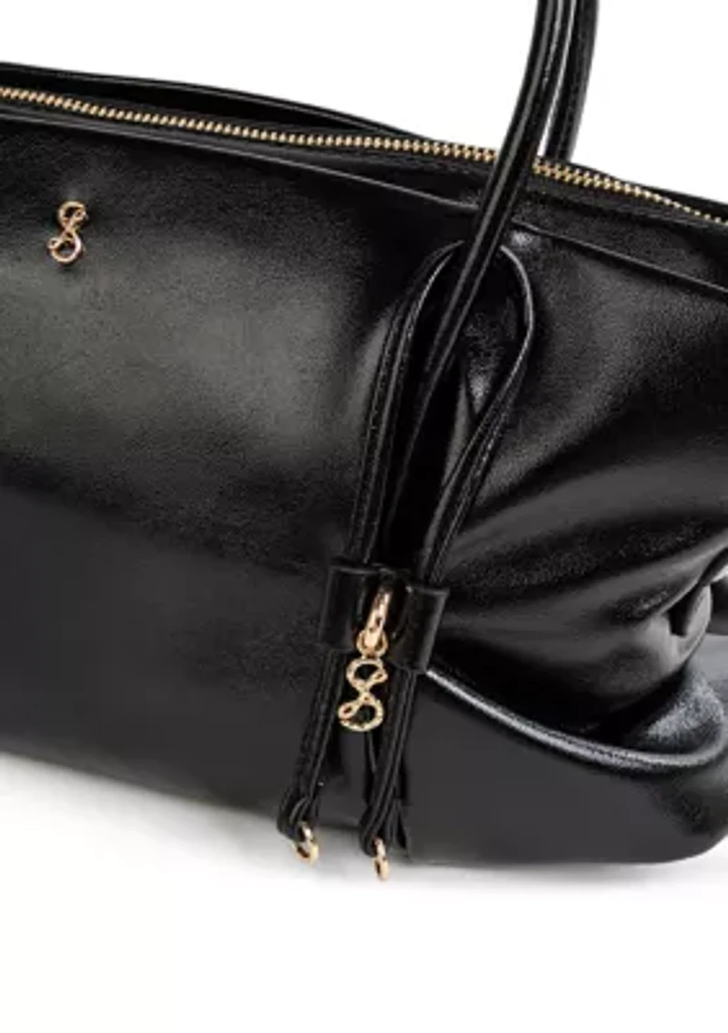 Perris High Shine Crinkle Medium Satchel