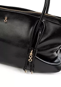 Perris High Shine Crinkle Medium Satchel