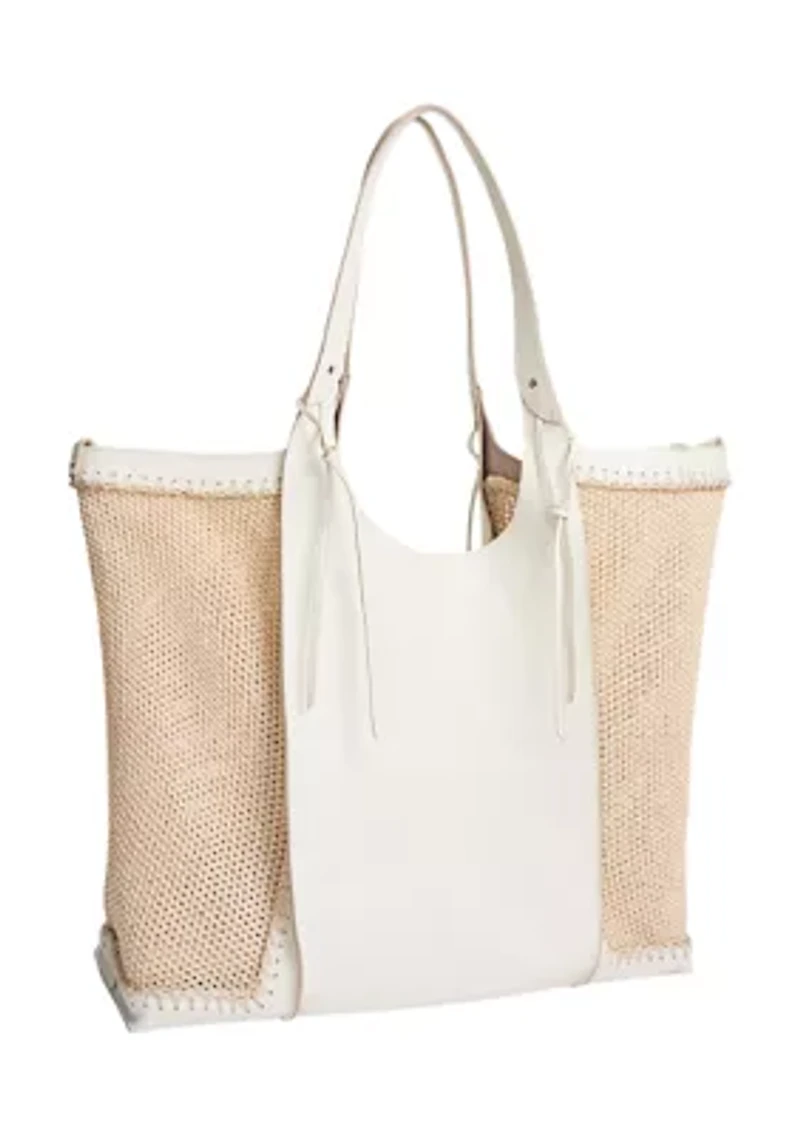 Sylvia Tobo Raffia Bag