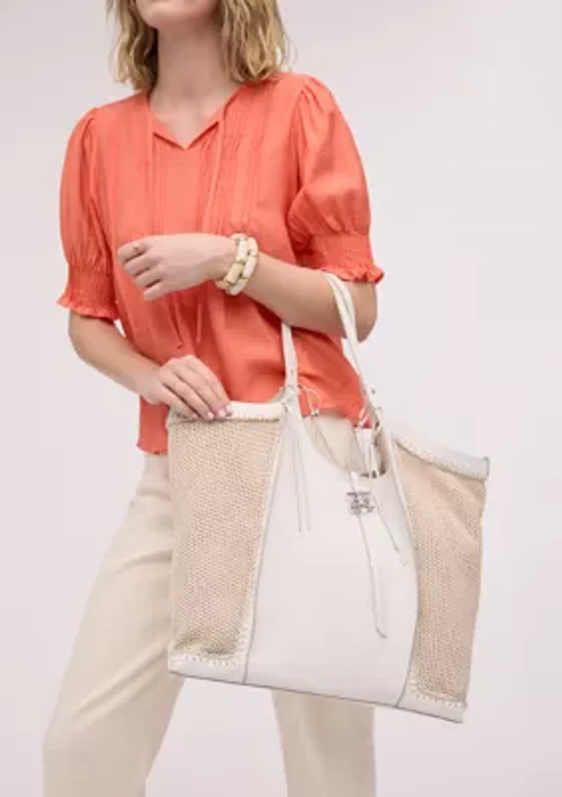 Sylvia Tobo Raffia Bag