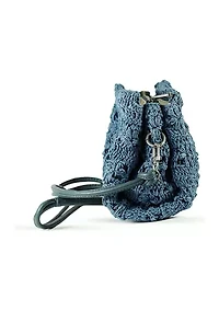 Layla Floral Raffia Shoulder Bag Clutch