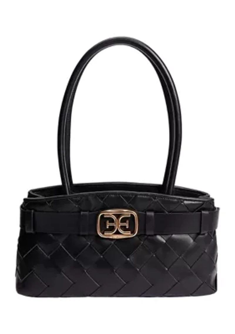 Cleo Woven Satchel Bag