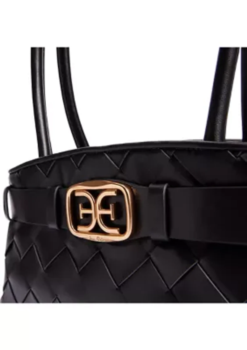 Cleo Woven Satchel Bag