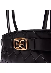 Cleo Woven Satchel Bag