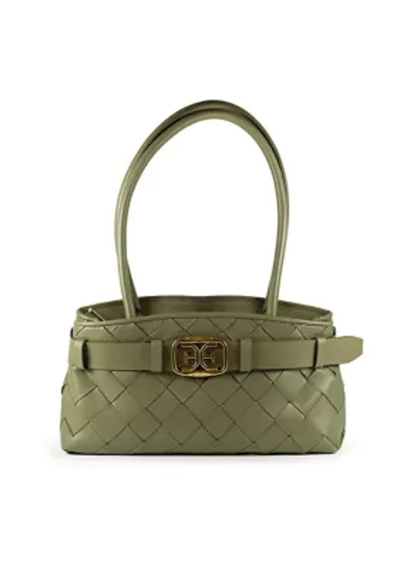 Cleo Woven Satchel Bag