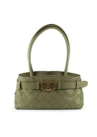 Cleo Woven Satchel Bag