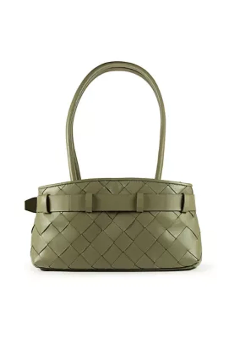 Cleo Woven Satchel Bag