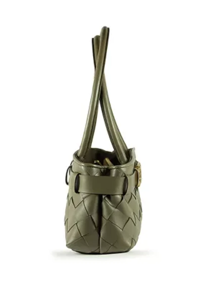 Cleo Woven Satchel Bag