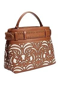 Willette Floral Dye Cut Satchel