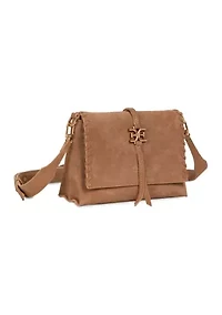 Sylvia Whipstitch Foldover Crossbody Bag
