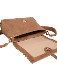 Sylvia Whipstitch Foldover Crossbody Bag