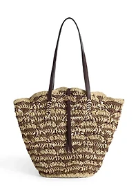 Layla Natural Raffia Tote Bag