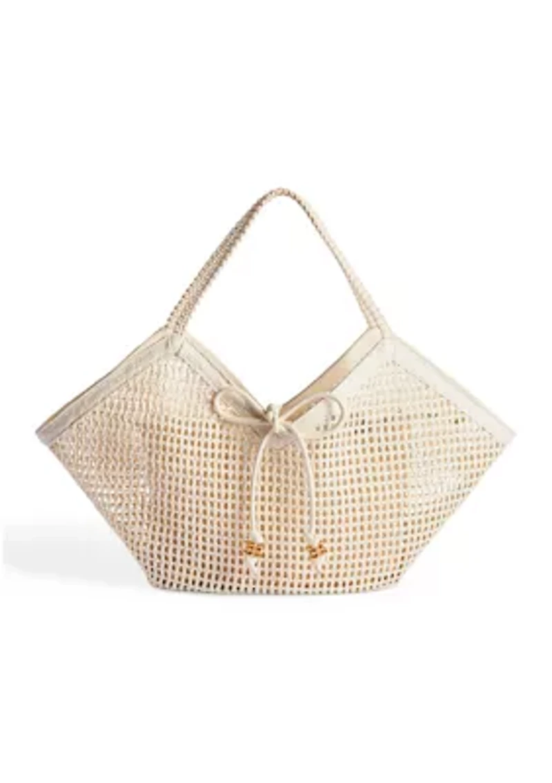 Marcie Raffia Open Weave Tote
