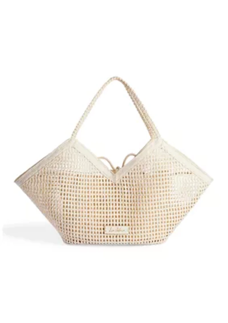 Marcie Raffia Open Weave Tote