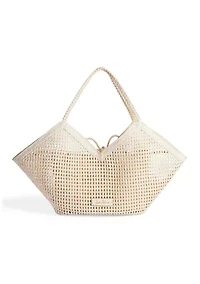 Marcie Raffia Open Weave Tote