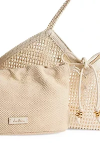 Marcie Raffia Open Weave Tote