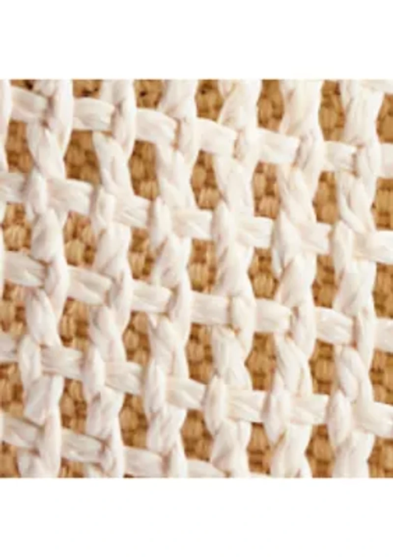 Marcie Raffia Open Weave Tote