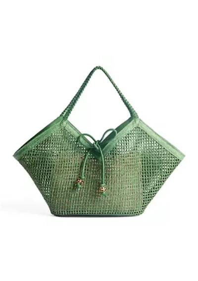 Marcie Raffia Open Weave Tote