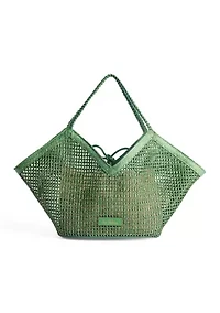 Marcie Raffia Open Weave Tote