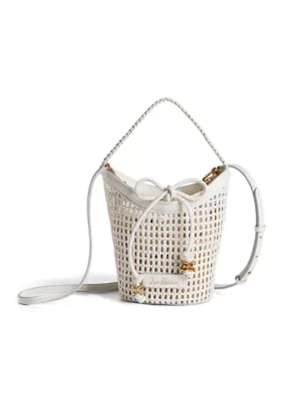 Marcie Raffia Open Weave Crossbody Bag